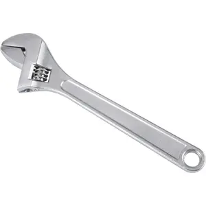 10" Adjustable Wrench, Heavy Duty Drop Forged Steel, Chrome Plated, Precision Machined Jaws, Rust Resistant