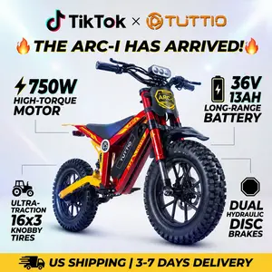 TUTTIO ARC-I Kids Electric Bicycle with Ebike Brakes, Outdoor Sport Balance Training Multi-Speed Ride-On Toy Bike for Kids,father'sdaygifts,campingessentials,campinggear