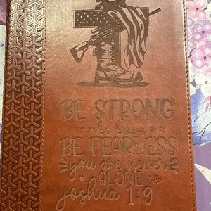 CSB LeatherSoft Laser Engraved Bible – Joshua 1:9 Edition