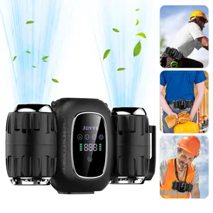 JOYYE Portable Handheld Fan, Waist & Neck Fan, Adjustable Double Outlet Fan, Removable small fan for Outdoor, Farm, Hiking, Camping, Summer Supplies