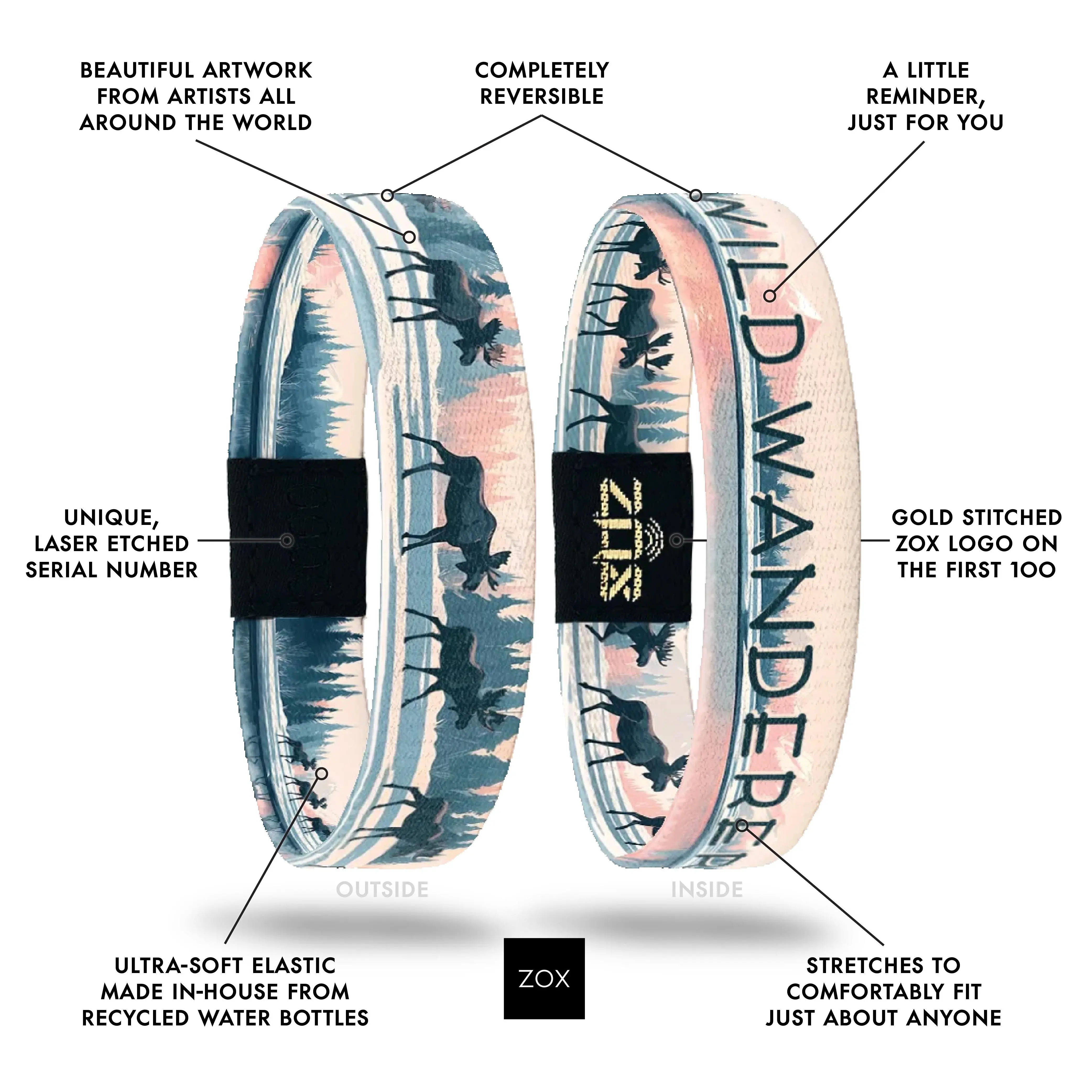 Outdoors Bracelet NFC Daily Inspirational Affirmation Bracelet for Women & Men, New Message Every Tap, Choose Your Topic, Waterproof Reversible Recycled