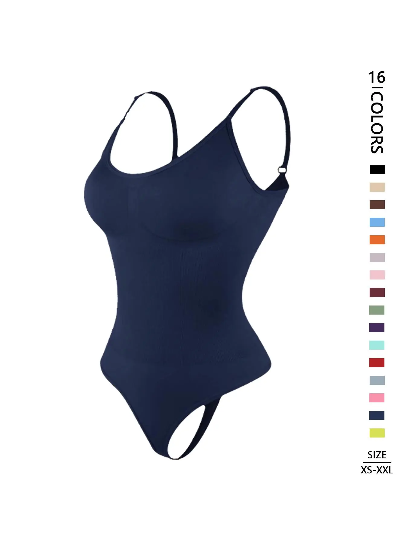Women's Solid Color Adjustable Strap Shapewear Bodysuit, Tummy Control Butt Lifting Shaper, Women's Shapewear for All Seasons, Womenswear