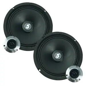 5 Core Mid Range Car Speaker Package 2X Midrange Loudspeaker 6.5" & 2X Aluminum Bullet Tweeter 1"