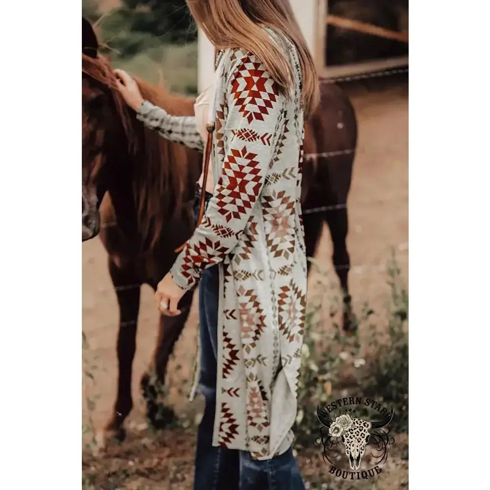 Aztec Cardigan Duster