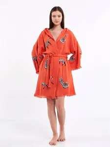 Leopard Orange Kimono