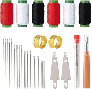 Stocking Stuffers for Women �C 37 PCS Big Eye Steel Sewing Needles Kit, Stainless Steel Hand Sewing Needles, Easy Threading, Christmas Gifts for Women, Mom, Grandma & Teen Girls