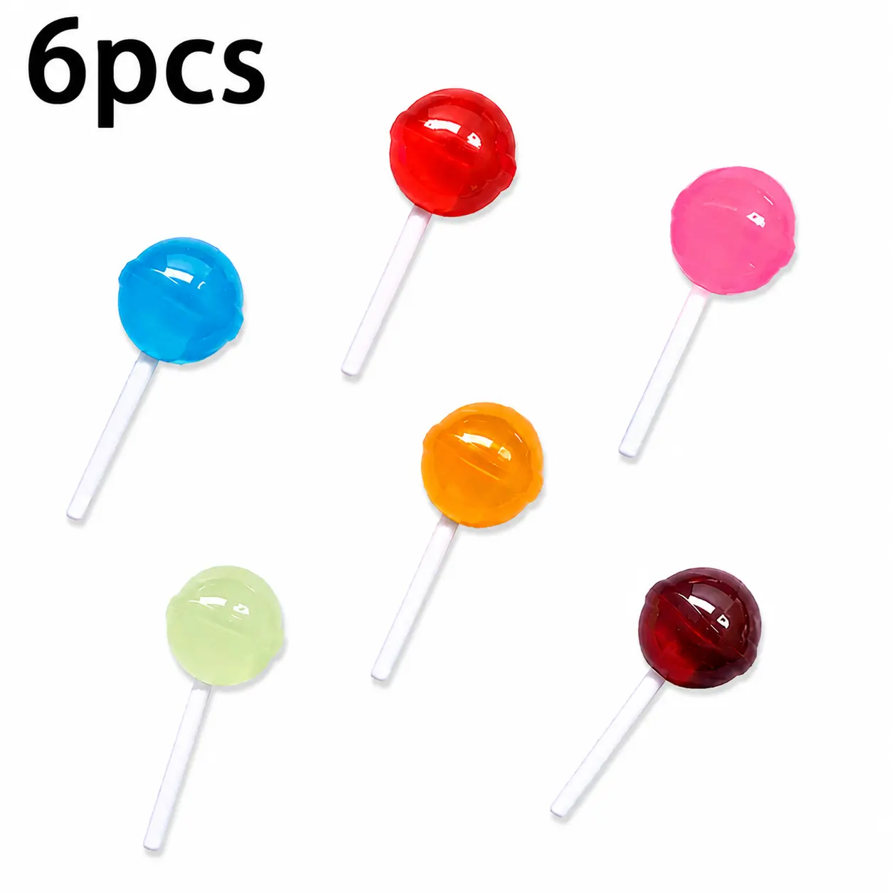 Lollipop Shoe Charms 6 pcs