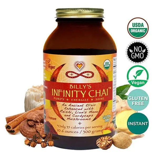 Billy's Infinity Greens Chai Tea Powder - Mixed Beverage