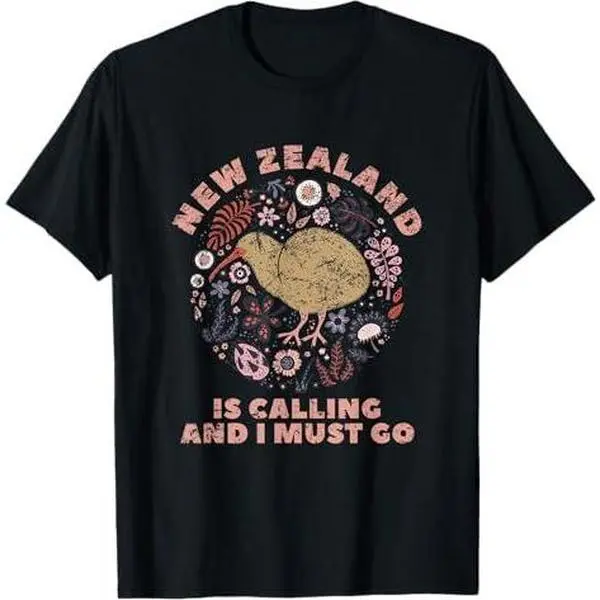 Kiwi Backpacker Traveling Gift New Zealand T-Shirt
