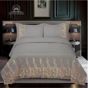 Luxury Velvet Bedspread Set - 4Pcs with Fitted Sheet, Comforter, and Pillow Cases