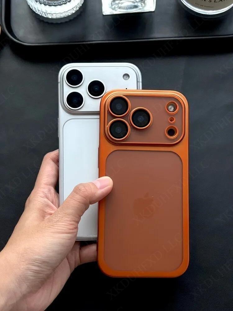 UV Coating Nano Matte Translucent Hard PC Case for iPhone 17 Air 16 pro max cases 15 13 12 11 Pro Max Ultra Thin Plating Frosted Bumper Cover