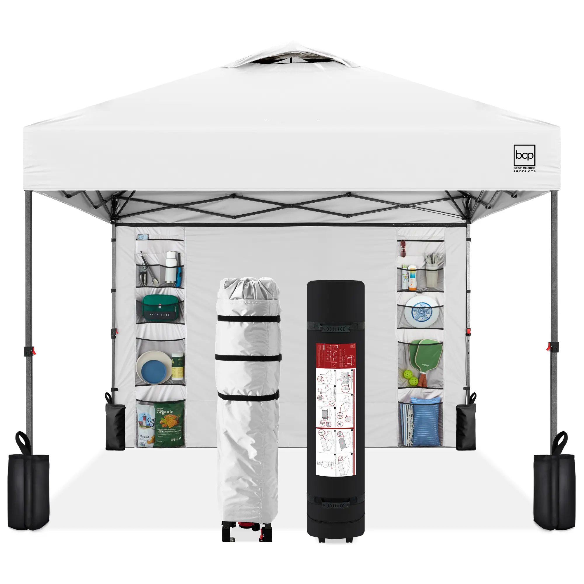 Best Choice Products 10x10ft Easy Setup Pop Up Canopy, Portable Tent w/ Side Wall, 1-Button Push, Case Best Choice Products 10x10ft Easy Setup Pop Up Canopy, Portable Tent w/ Side Wall, 1-Button Push, Case