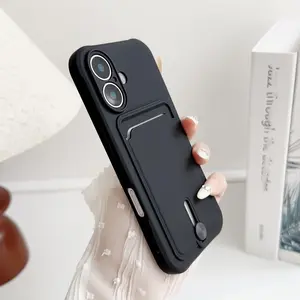 Phone Case: Unique Card Slot for iPhone 17 16 15 14 13 Pro Max Cover Protective Skin-Friendly Velvet Lining Anti-Drop