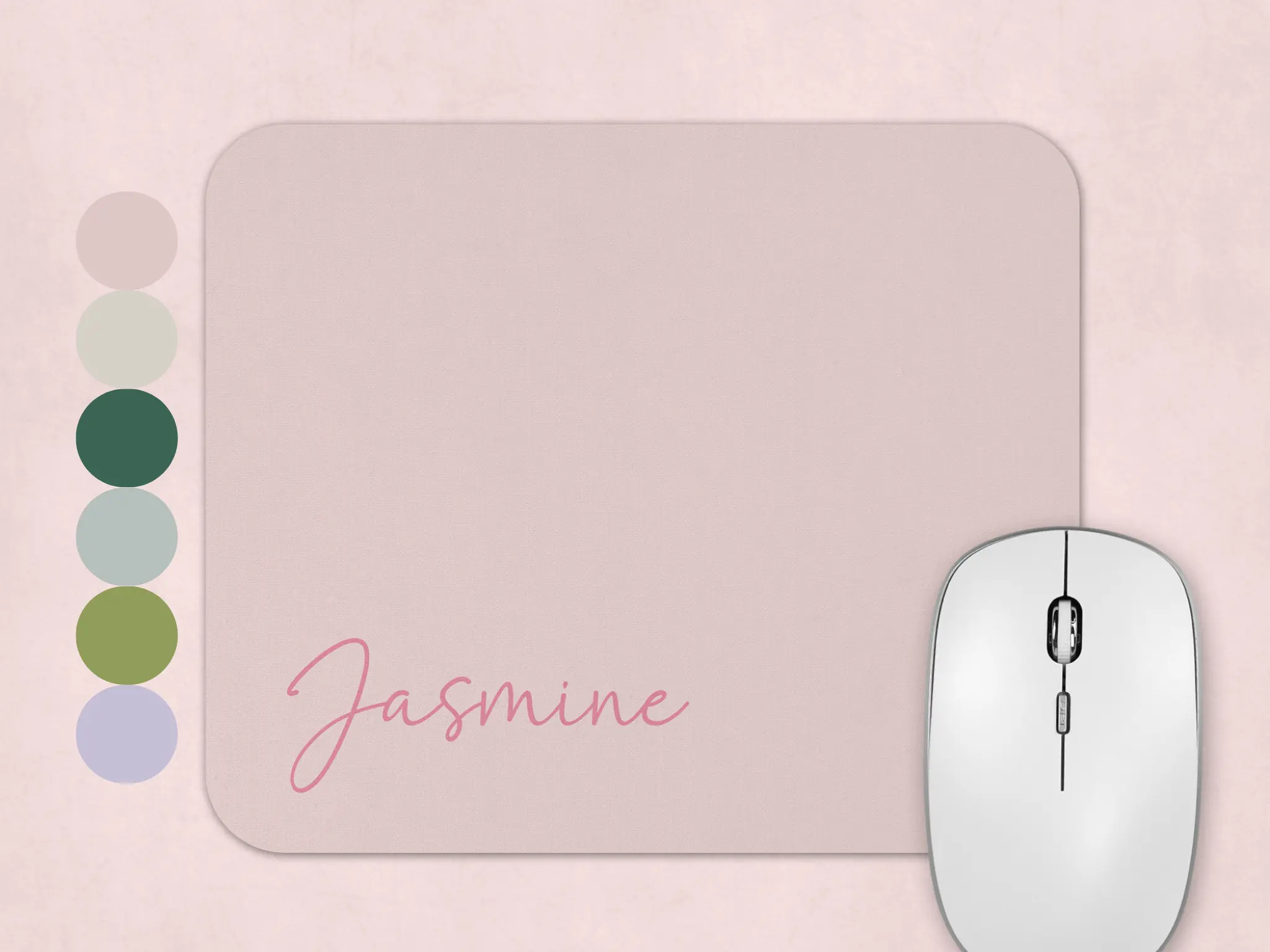 Custom Personalized Pastel Colors Mousepad, Aesthetic Mouse Pad, Office Decor for Women, Desk Accessories, Desktop Computer Gift