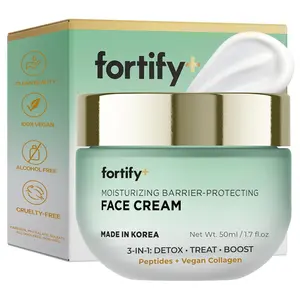 Face Cream with Peptides & Collagen – 3-in-1: Detox, Treat, Boost – Hydrating, Firming, Anti-Aging Moisturizer – Dermatologist Tested Korean Skin Care – Vegan, Clean Beauty – 1.7 Oz