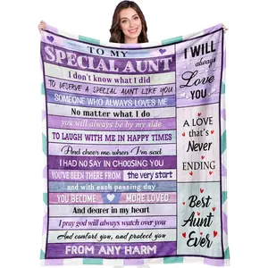 Best Aunt Gifts from Niece Nephew, Aunt Christmas Mothers Day Birthday Gifts Ideas, Birthday Gifts for Aunt, Auntie Gifts Blanket 50"x60"