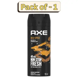 AXE Wild Spice Deodorant Body Spray for Men 150ml – Long Lasting Fresh Masculine Fragrance Spray for Daily Use