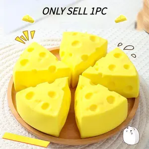 1pc Stress Relief Cheese Shape Squeeze Toy, Emotion Release Pressure Relief Tool, Slow Rebound Gift, Not Edible, Ab-Wg-G1 Model
