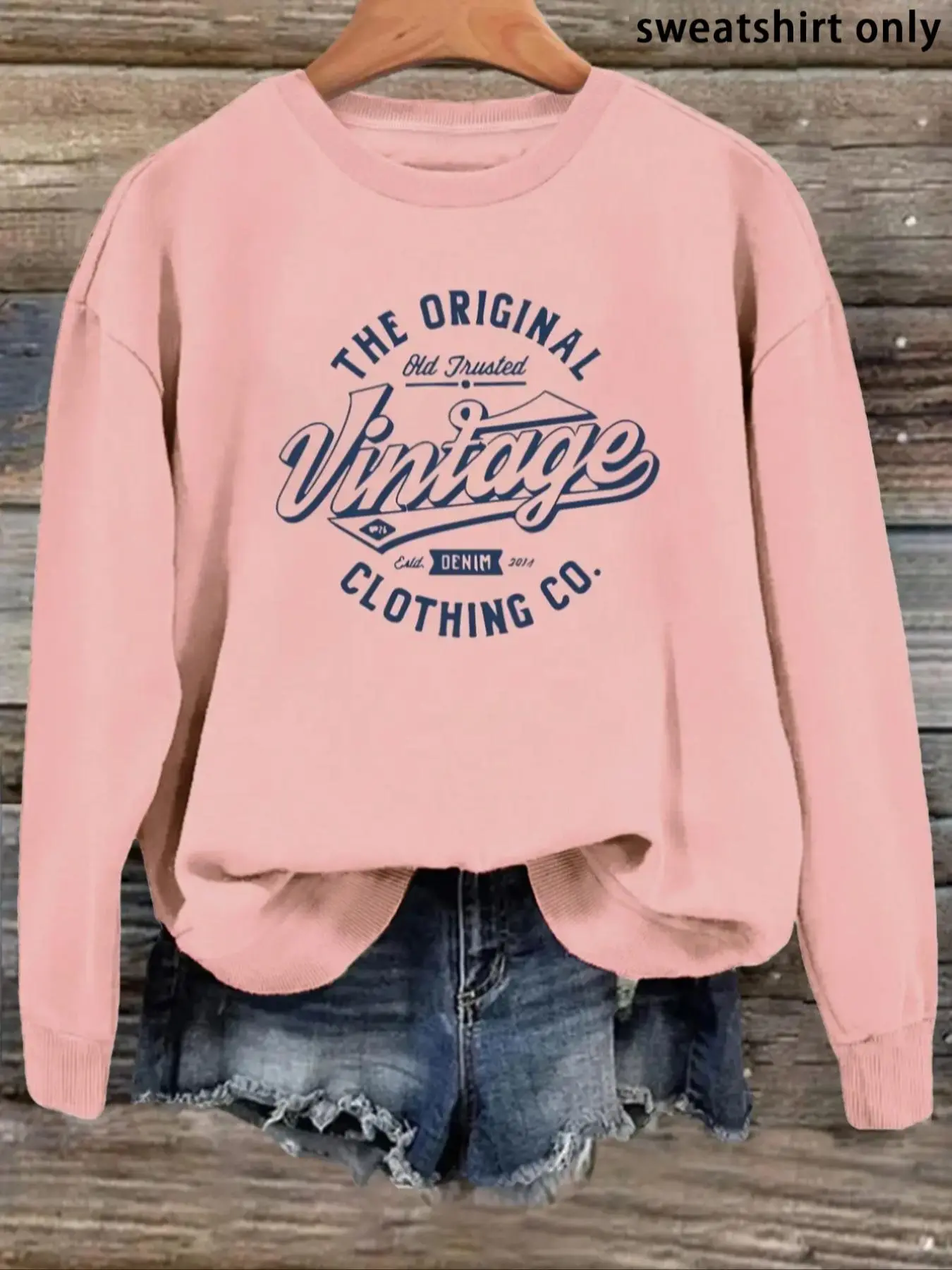 Women's Letter Print Drop Shoulder Sweatshirt, Casual Long Sleeve Round Neck Pullover for Daily Wear, Ladies Clothes for All Seasons