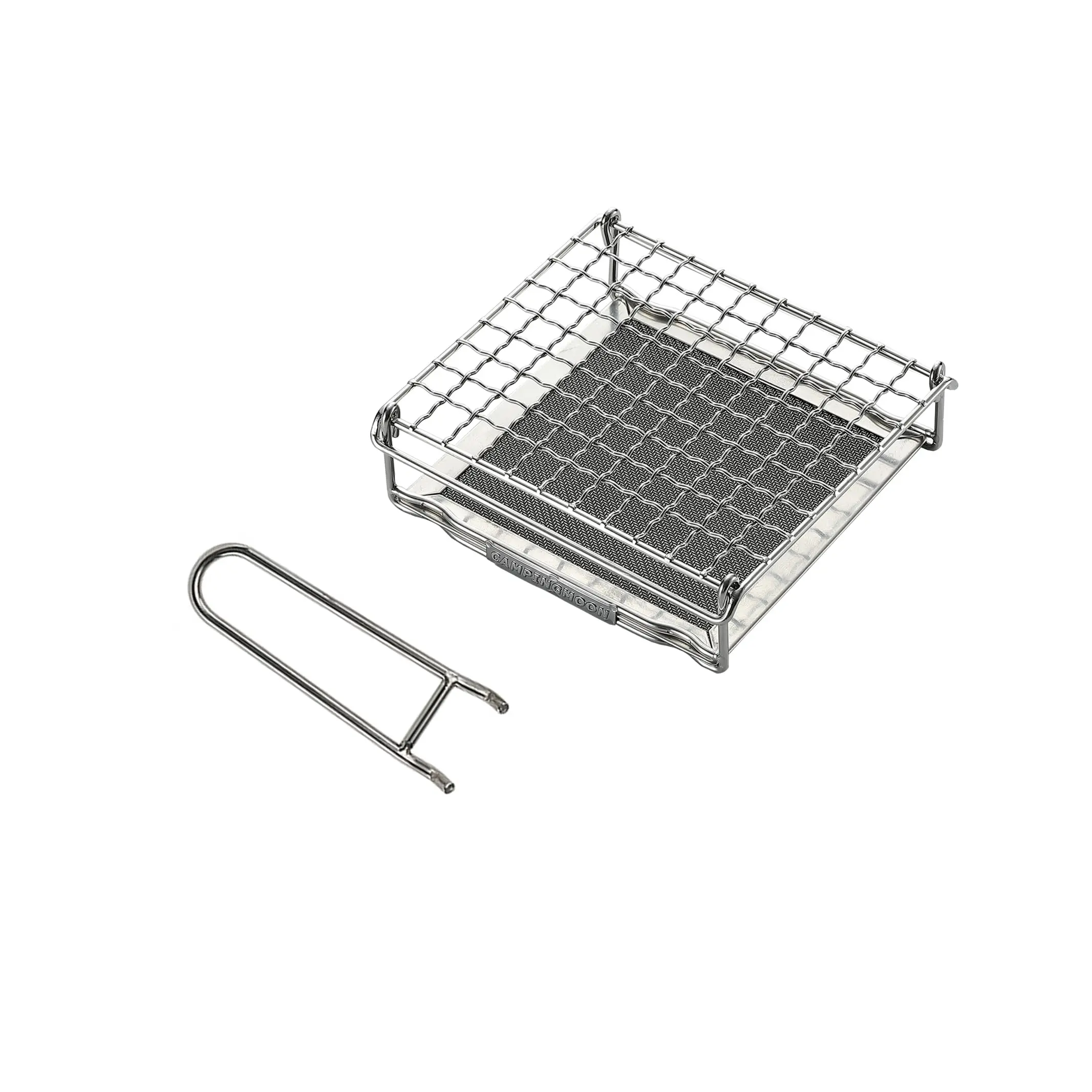 Campingmoon Camping Toaster For Gas Stove Top Fire Grill Grid 304 Stainless Steel Bread Toasters Cooking With Anti Scalding Mesh Medium Size Us-1615