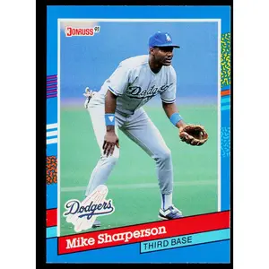 Mike Sharperson 1991 Donruss #168 Los Angeles Dodgers