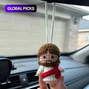 Handmade Jesus Car Mirror Hanging Ornament, Car Hanging Decoration, Unique Auto Accessory, Perfect Gift for Birthdays & Holidays, Personalize Your Vehicle Decor
