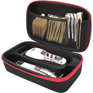 Tool Bag Case Compatible with Hair Clipper for Barbers, Travel Storage Organizer for Comb Cutting Guide, Clipper Blade Oil, Cleaning Brush and Other Grooming Kit (Small)