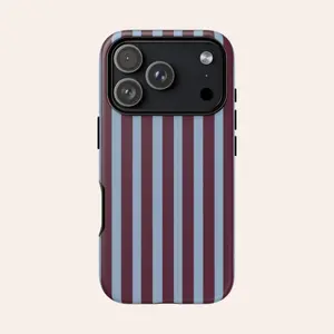 This sturdy 2-in-1 phone case features burgundy and blue stripes, offering durability, shock absorption, and a stylish design. Compatible with iPhone 17, 16, 15, 14, 13, 12, 11 Pro Max Pro Plus, and Samsung Galaxy S25, S24, S23 Ultra Cover Casing.