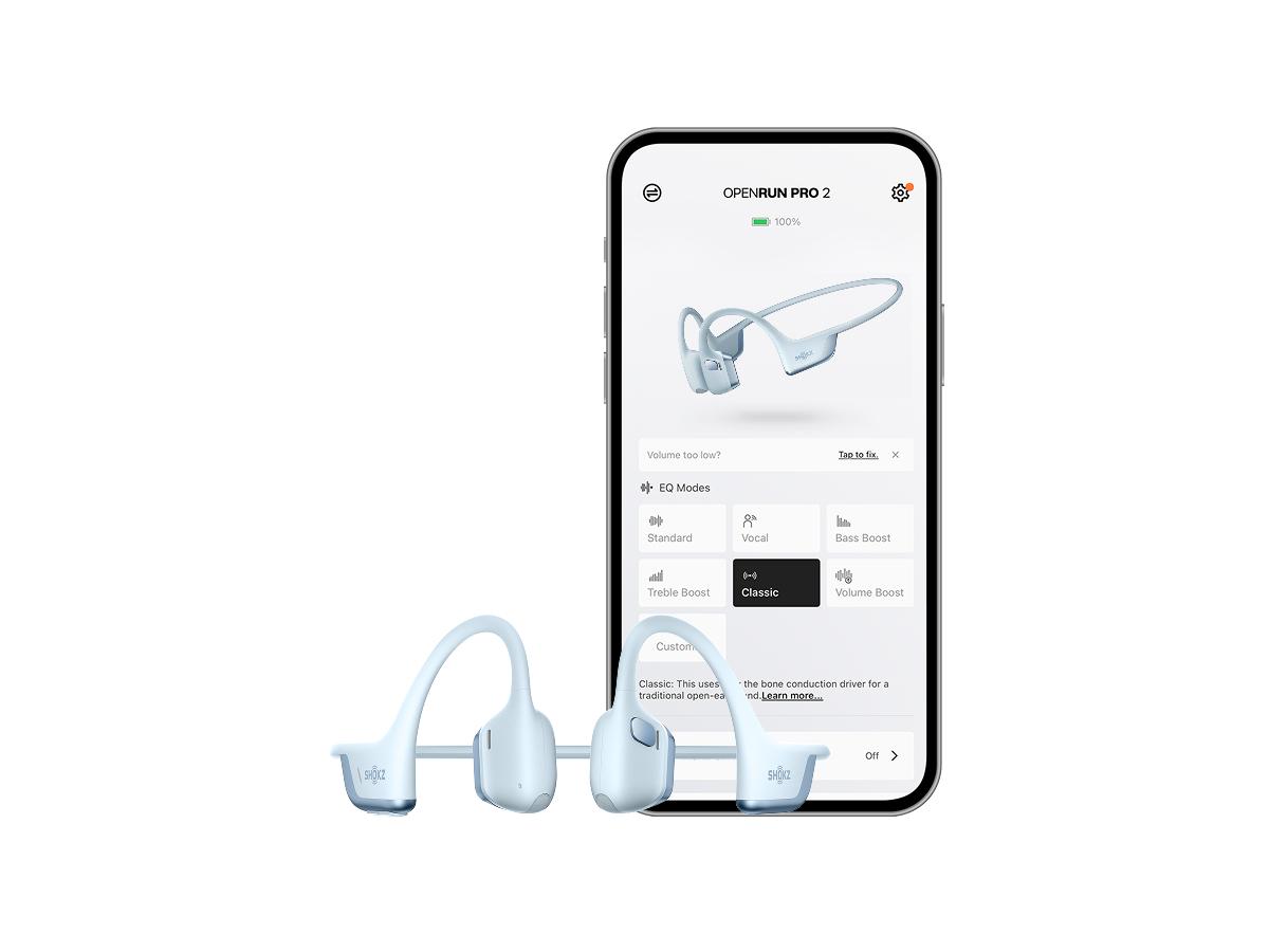 SHOKZ OpenRun Pro 2 - Open-Ear, Bone Conduction Sport Headphones - Sweat Resistant, Workout Headphones with Deep Bass and Smart Mic SHOKZ OpenRun Pro 2 - Open-Ear, Bone Conduction Sport Headphones - Sweat Resistant, Workout Headphones with Deep Bass and Smart Mic