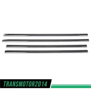 Fit For 14-18 Silverado/Sierra Crew Cab Body Side Molding Trim 4PCS 1/18" Chrome