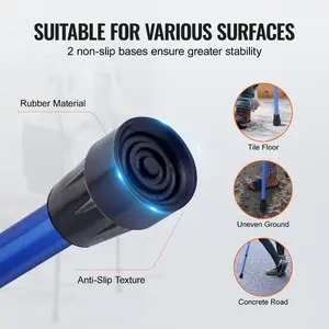 VEVOR Forearm Crutches for Adults, Folding Walking Forearm Crutches with 10-Level Adjustable Height, Lightweight Aluminum Medical Crutches with Open Cuff for Leg Injury Surgery Disabled, 1 Pair 350LBS