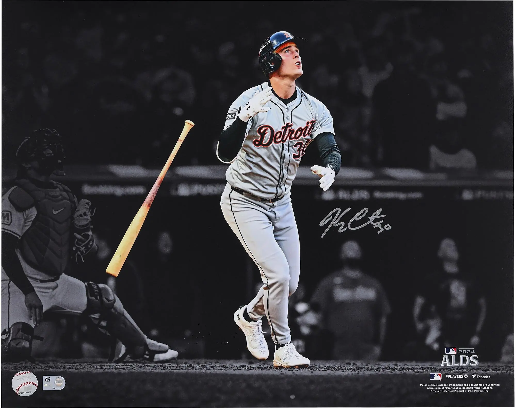 Kerry Carpenter Detroit Tigers Autographed 16" x 20" 2024 ALDS Game-Winning Home Run Spotlight Photograph - Fanatics Authentic Certified