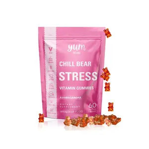 YumBears Chillbear STRESS GUMMIES: Ashwagandha, GABA, Chamomile.  A calmer, focused you. The curated formula helps provide additional support for anxiety, cognition and energy.  Low Sugar, Vegan, and Eco Friendly Packaging
