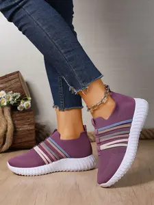 New Women's Shoes Spring & Fall 2026 Trendy Sports Casual Breathable Socks Low-Top Mesh Comfort Running Sneakers