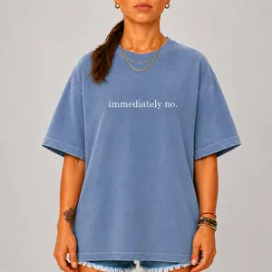 Comfort Colors Immediately No Shirt, Funny Sarcastic Statement Tee, Introvert Humor Graphic T-Shirt, Minimalist Funny Shirt, Socially Exhausted Tee, Relatable Meme Gift