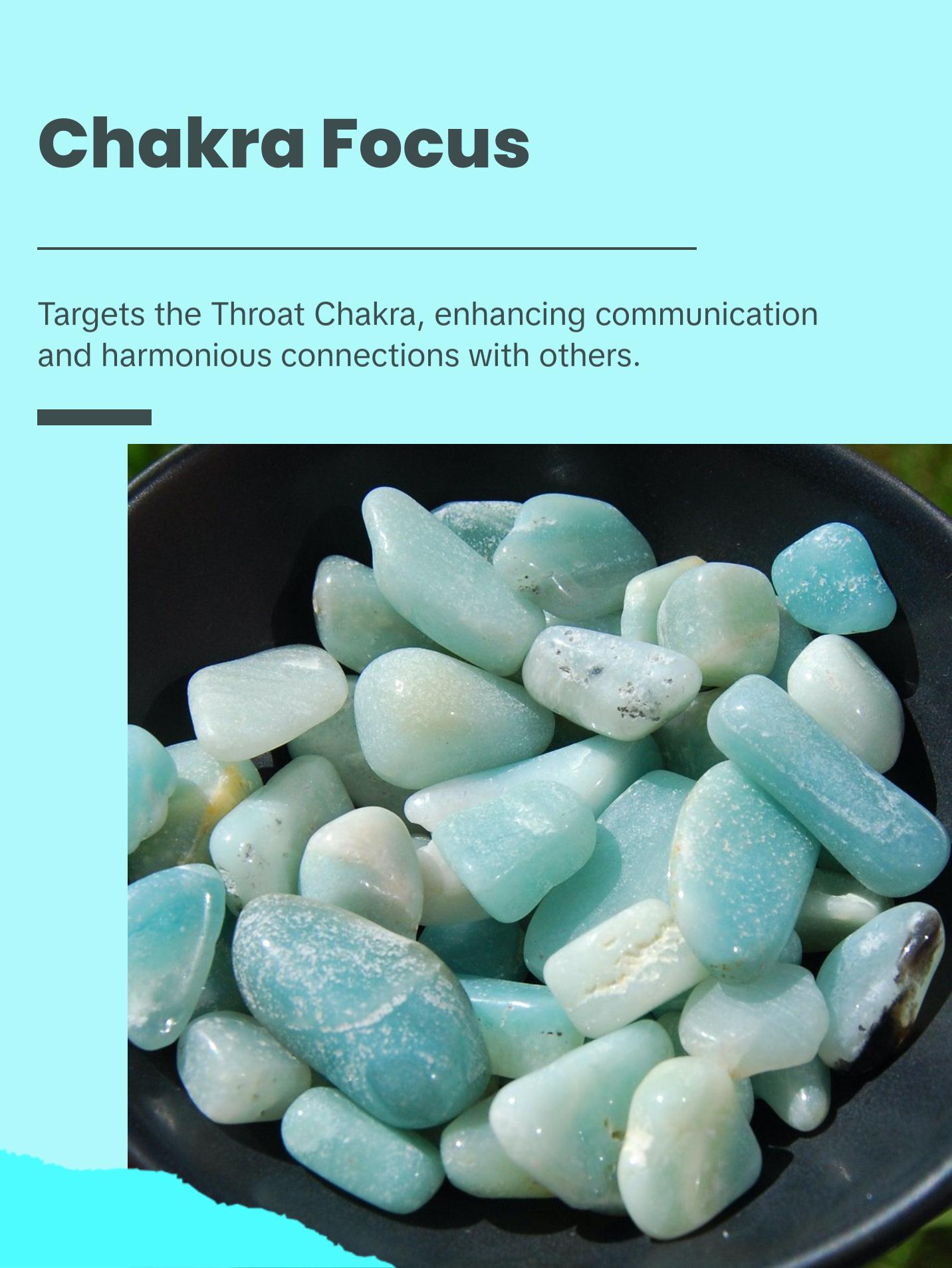 20pcs Amazonite Crystal Tumbled Stones, Small Crystal Set