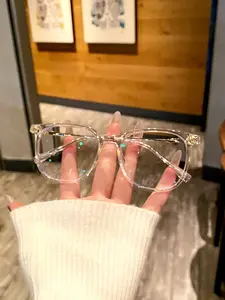 Frozen Series Blue Light Blocking Glasses Retro Clear View for Eye Protection Computer Vision Glasses Men Women Computer Gaming Glasses Rectangle TR90 Frame Anti Eyestrain  Stylish Lentes Classic Summer Eyewear - Eyeglasses Set eyeglass frame