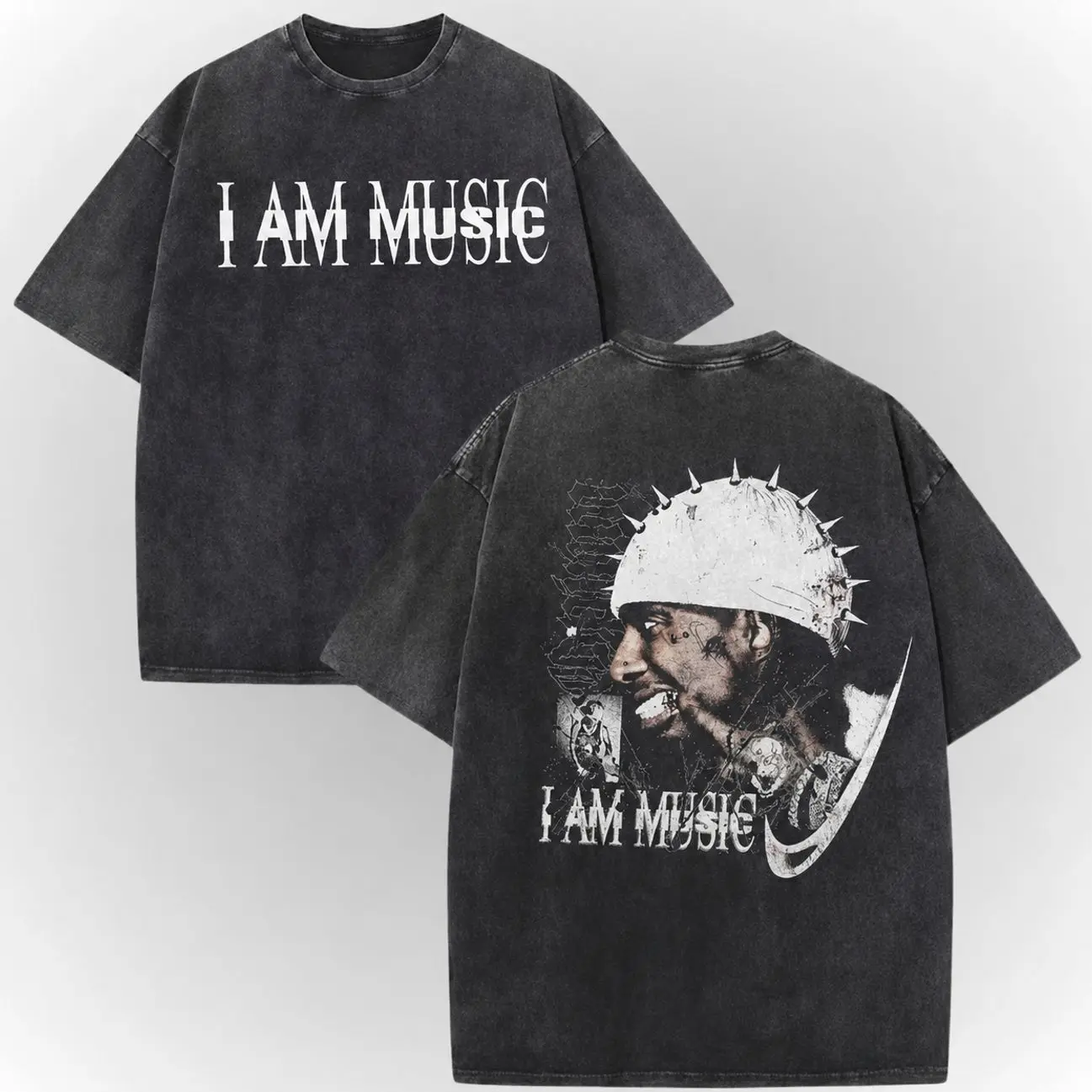 I Am Music T‑Shirt, Vamp Carti Era Graphic Tee, Opium‑Inspired Rapper Apparel, Hip‑Hop Concert Shirt, Underground Streetwear, Tour Merch, Gift for Fans, Acid Washed Shirt AMN