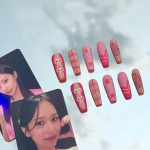 RosePop | TWICE-Inspired Press-On Nails (Basic Coffin)