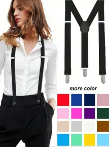 Women's Strap Pants with Adjustable Elastic Straps, Comfortable Metal Clips, Stylish Design, Perfect Fit for Daily Wear
