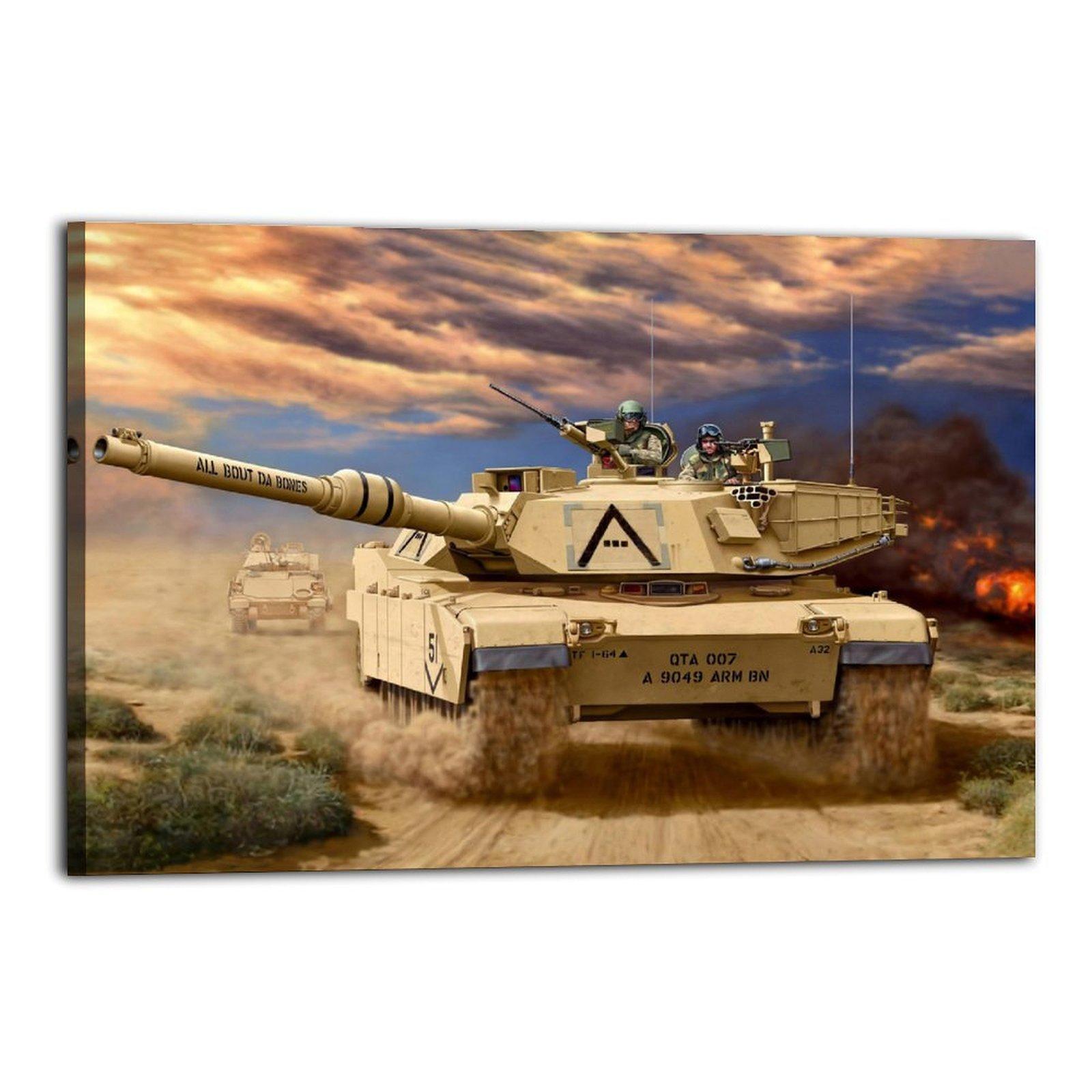 Military Tank Poster M1 Abrams Series MBT Poster Decorative Painting Canvas Wall Art Picture Print Modern Family Bedroom Decor