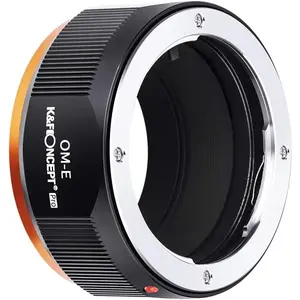 K&F Concept Metal Lens Mount Adapter, OM-E Manual Focus, Compatible with Olympus OM SLR Lenses and Sony E Camera Bodies