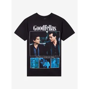 Goodfellas Poster T-Shirt, Classic Crime Movie Graphic Tee, Vintage Film Streetwear Design, Heavyweight Cotton Casual Unisex Top