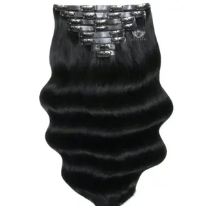 Cambodian Raw Hair Seamless Clip Ins for Fine Hair - 150g Bundle Premium Quality Extensions with Silicone Sealant for Long Lasting Use