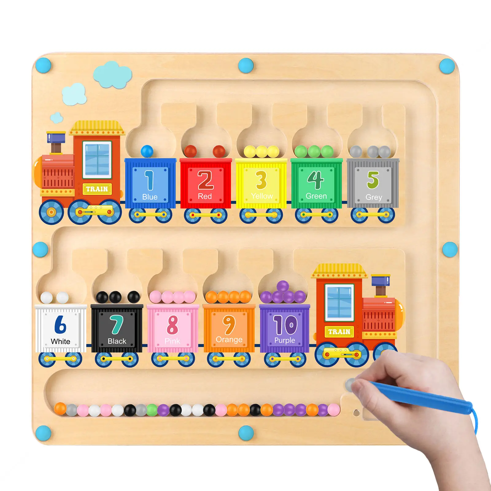 Magnetic Color and Number Maze - Montessori Toys for 3+ Year Old,Learning Educational Fine Motor Travel Toys for Toddlers Preschoolers Boys Girls,Magn