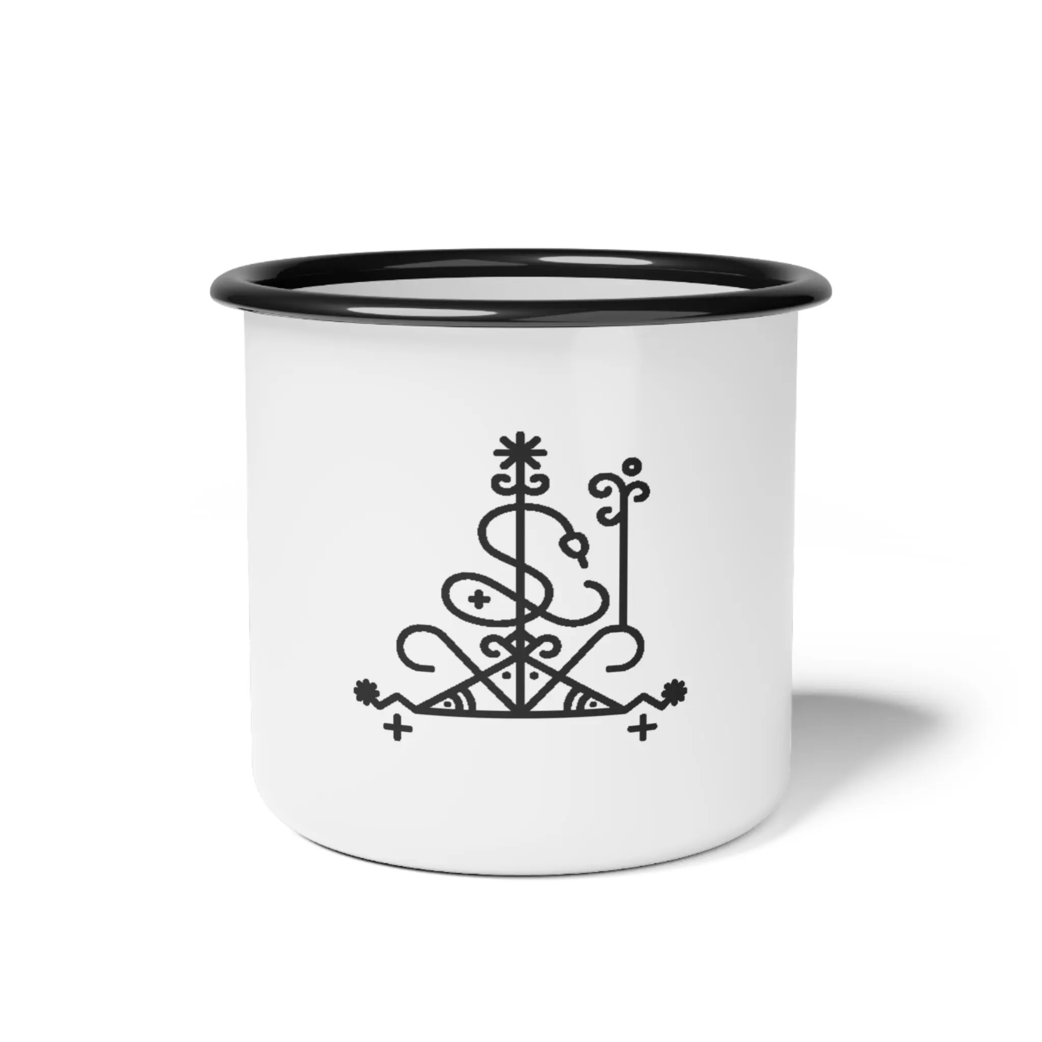 Papa Loco Vèvè Enamel Cup, Camping Mug, Adventure Coffee Cup, Drinkware Enamel Cup, Outdoor Adventure Mug, Camping Gift, Hiking Coffee Mug,