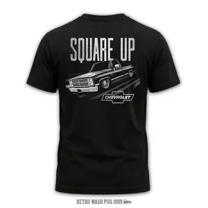 RETRO SQUARE UP Squarebody Trucks T-shirt Truck Lover Chevy Gang Tee Gift for Him Classic Casual Menswear Top, Made In USA.