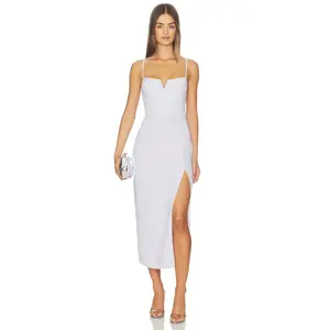 Amanda Uprichard Lyra Midi Dress in Jasmine