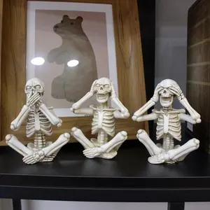 Skeleton Decoration, Halloween Themed Skeleton Ornament, Creative Desktop Decoration for Home Office School