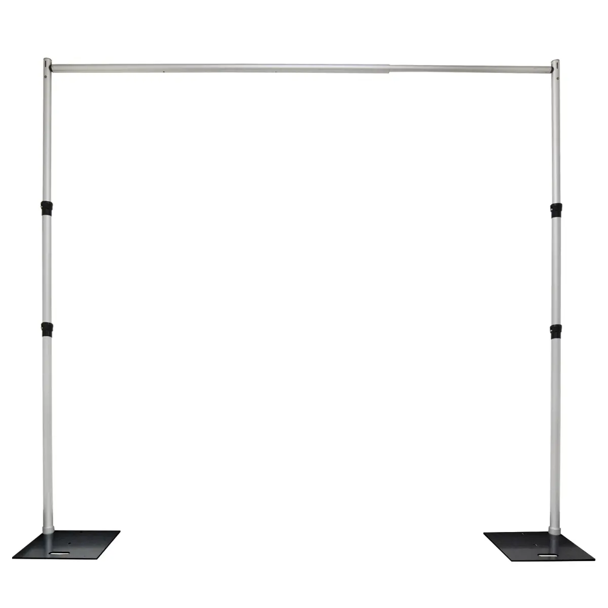 212 MAIN 10x10 ft. Rustproof Powder Coated Pipe & Drape Room Divider Backdrop Kit - 2 Pcs 4'-10' Adjustable Uprights, Sturdy Crossbar with Support, Pin Locks, Tool-Free Setup, VIP Crowd Control Solution